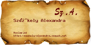 Székely Alexandra névjegykártya