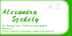 alexandra szekely business card